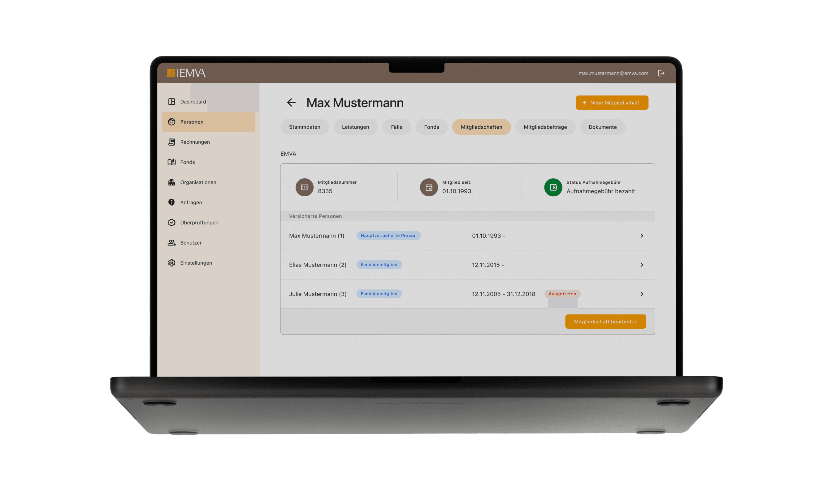 EMVA - Tailored ERP with Customer Portal